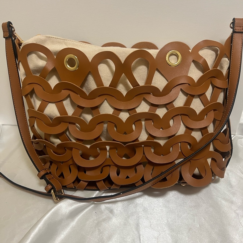 Moda Luxe Tan Cutout Shoulder Bag